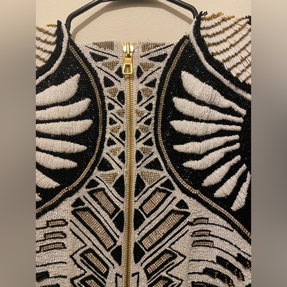 Balmain H&M Rhinestone Beaded Embellished Dress US 8 RARE New Years Party - Picture 13 of 16